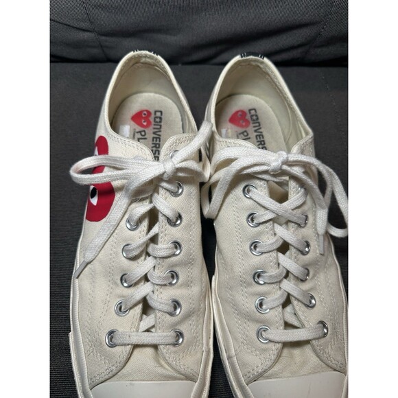 CDG Converse Chuck Taylor All Star 70 Ox Comme des Garcons White Heart Shoes 11 - Picture 5 of 11